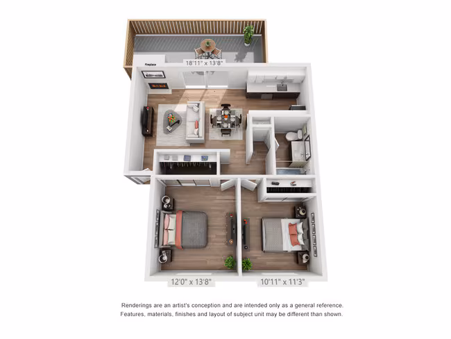2x1 B floor plan